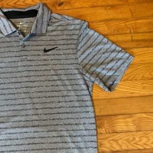 Striped Nike DriFit Performance Polo Men’s Small